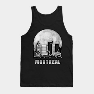 Montreal Canada Skyline Full Moon Tank Top